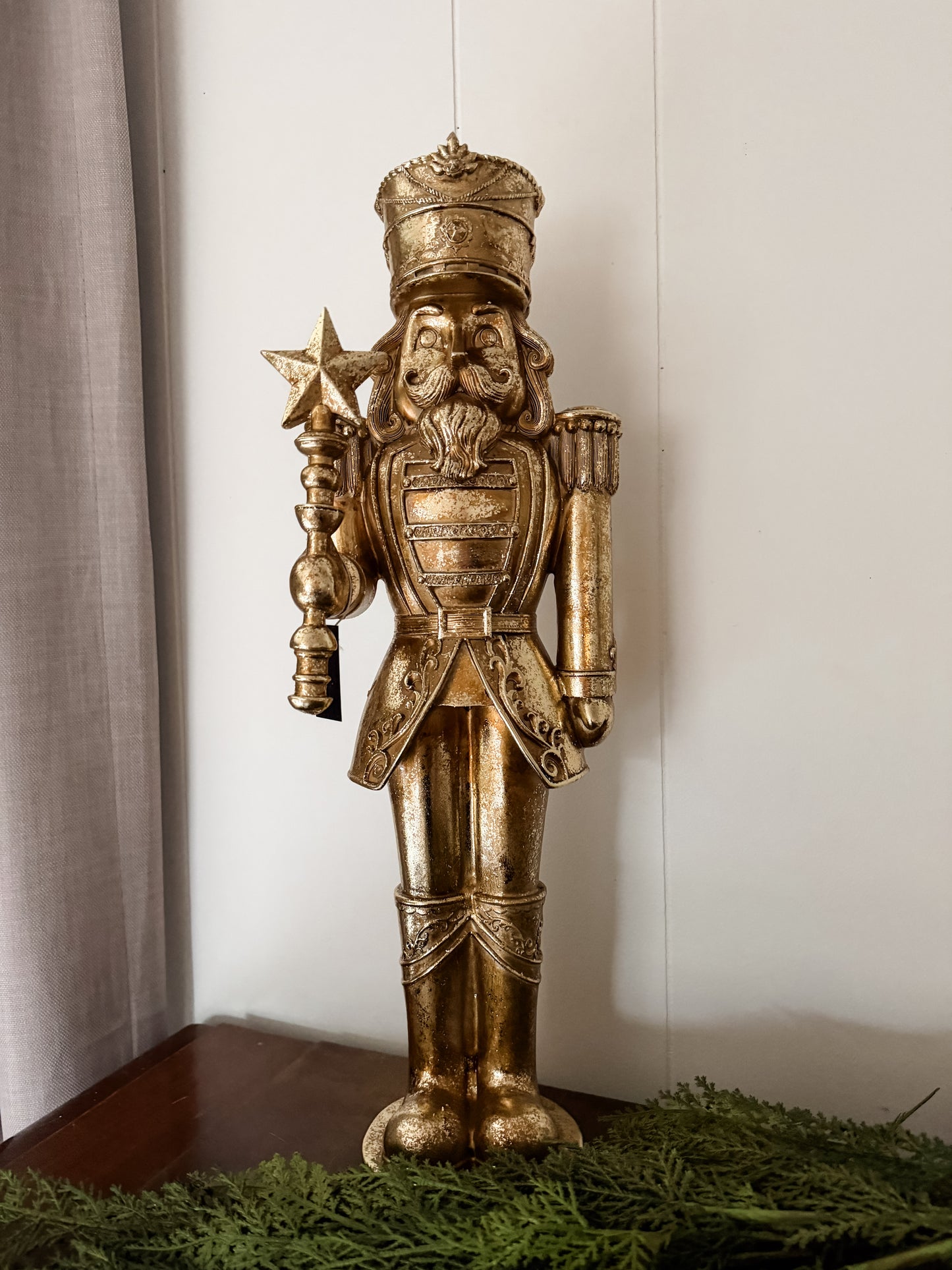 Large Gold Nutcracker with Star Sceptor