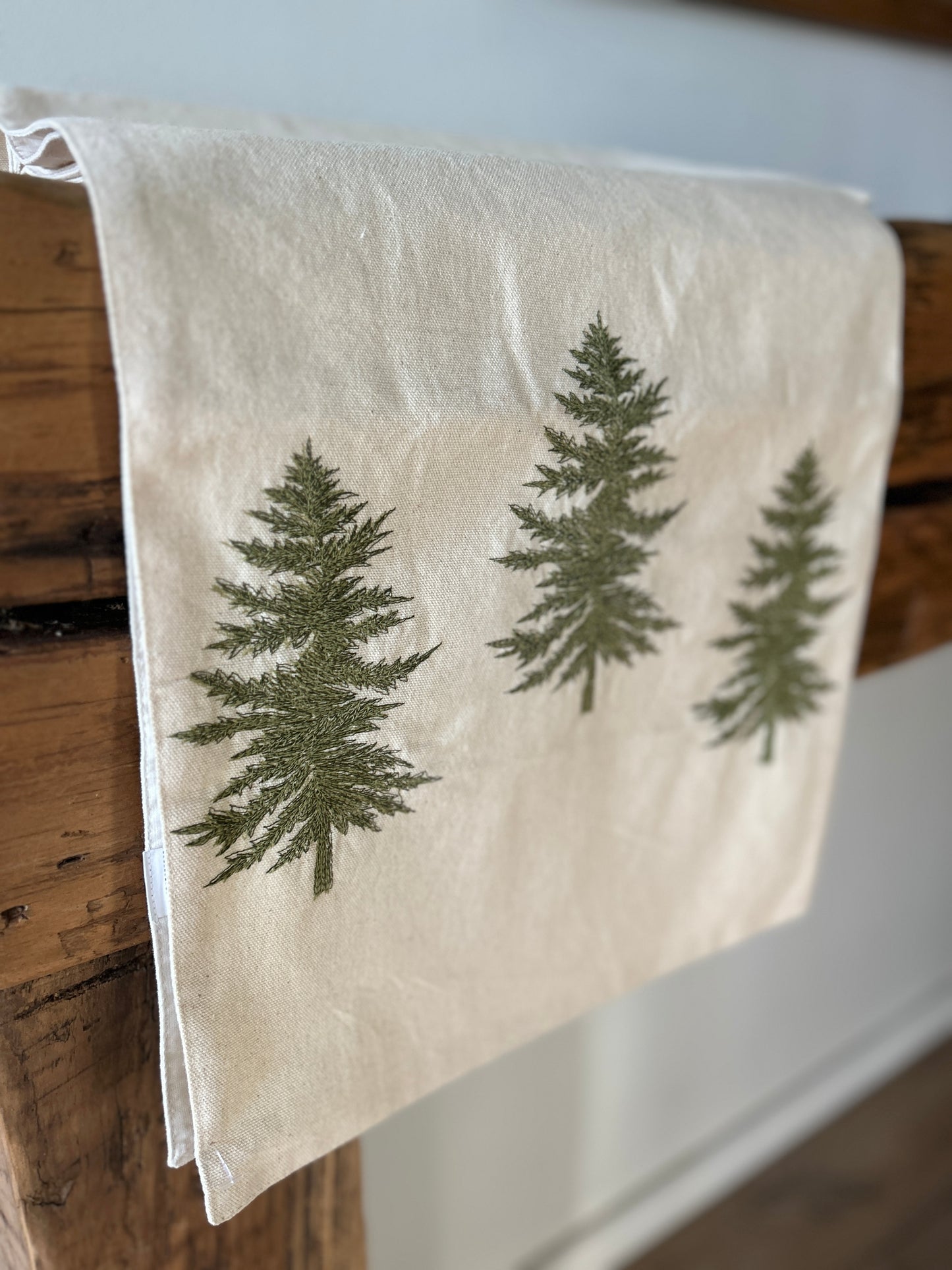 Embroidered Tree Table Runner- 108"