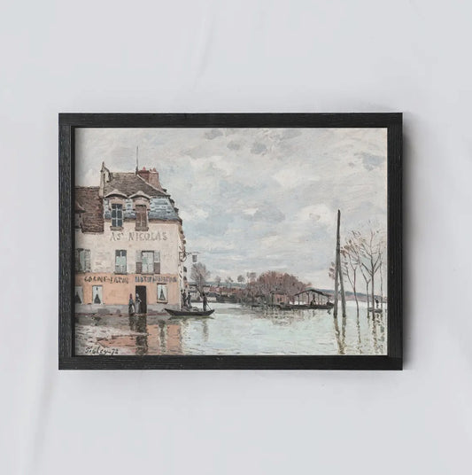 European Waterway Vintage Framed Print