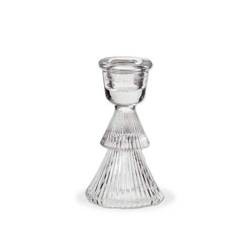 Clear Glass Tree Taper Holders