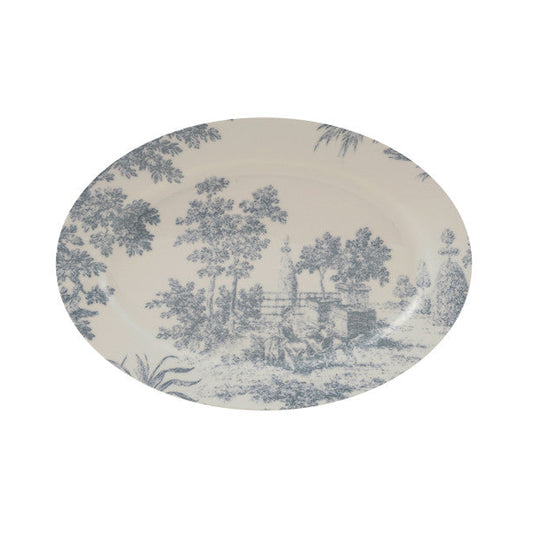 Vintage Inspired Toile Blue Platter