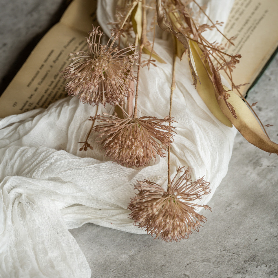 Rosewood Dried Look Wild Leek Floral