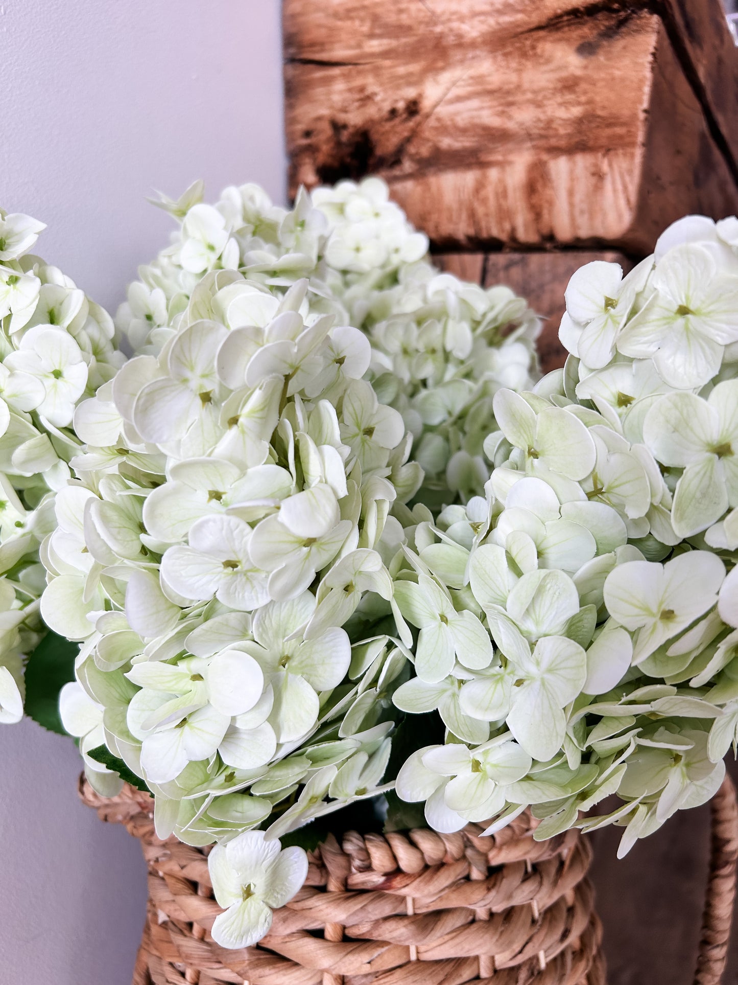 Light Green Real Touch Hydrangea Stem