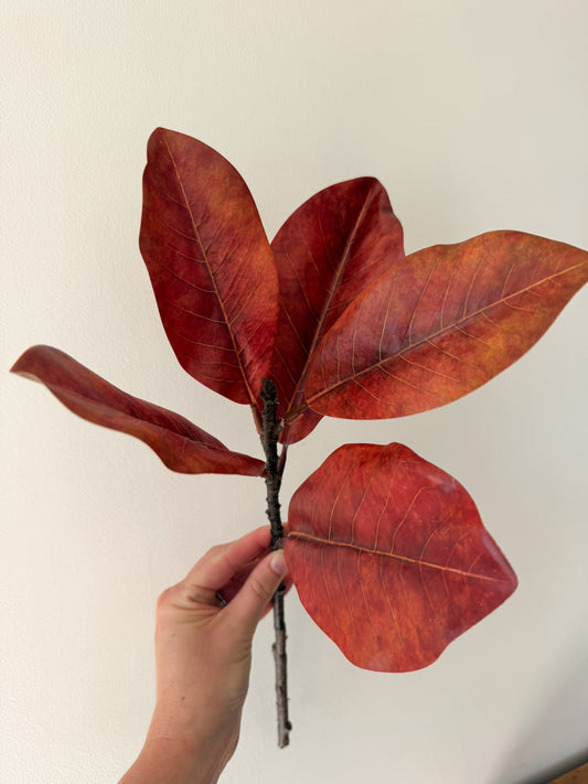 Copper & Red Magnolia Spray- 18"