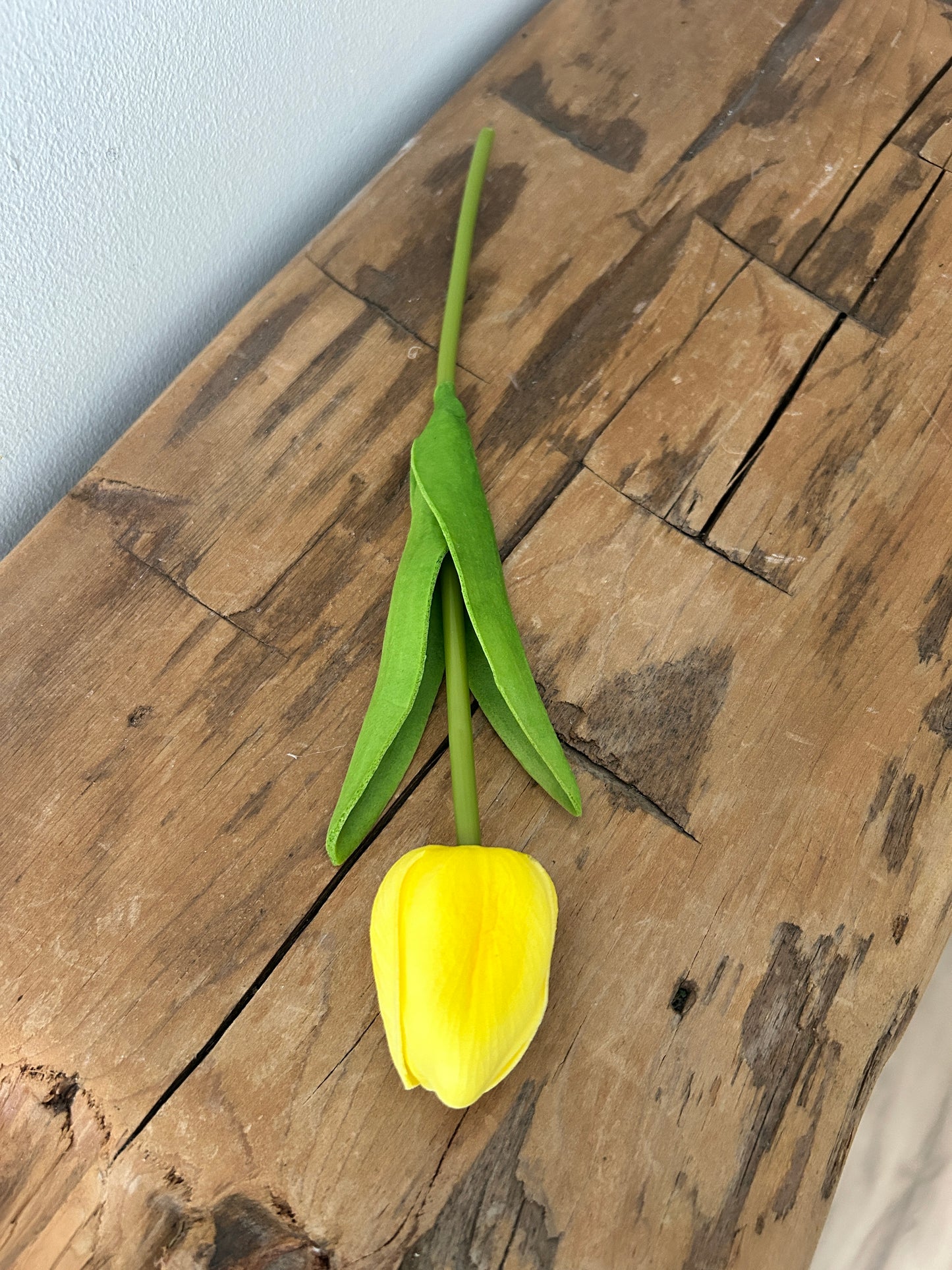 Light Yellow Real Touch Individual Tulip