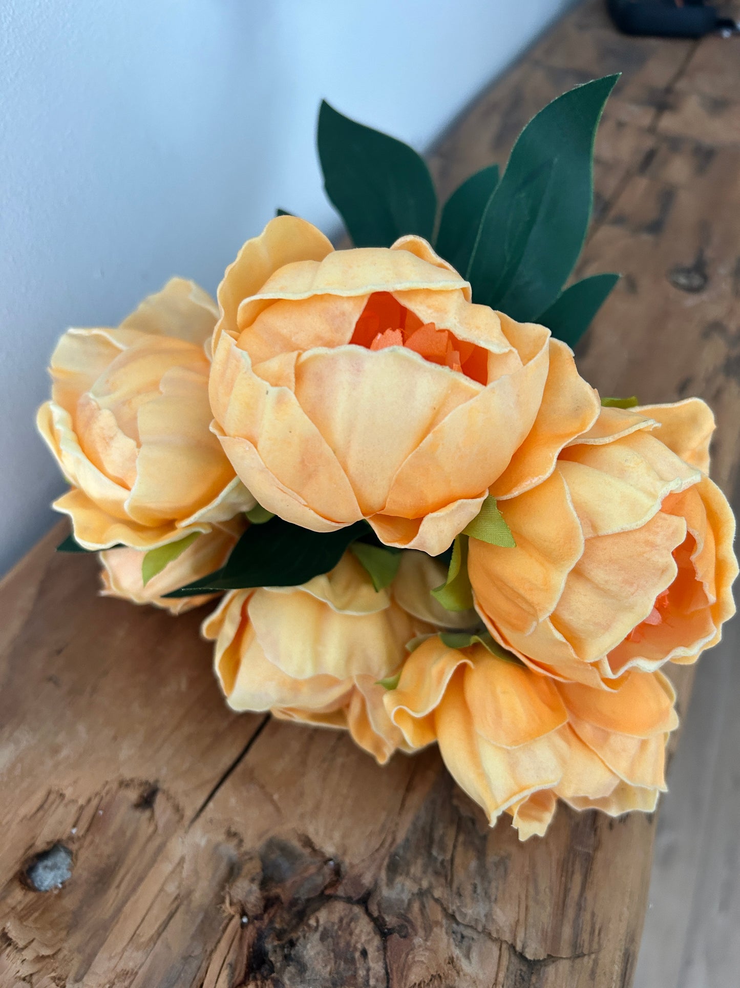 Peach Real Touch Peony Bouquet