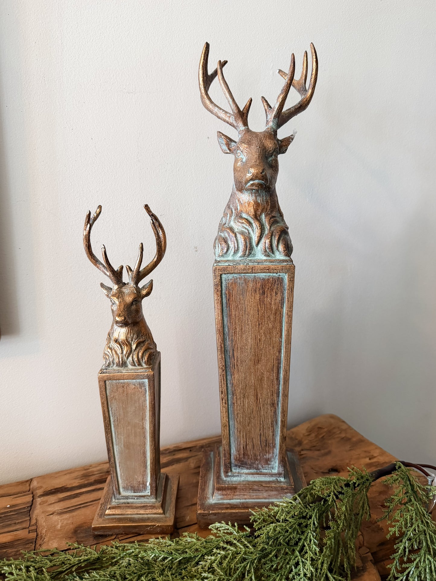 Reindeer Resin Pillars Assorted Sizes
