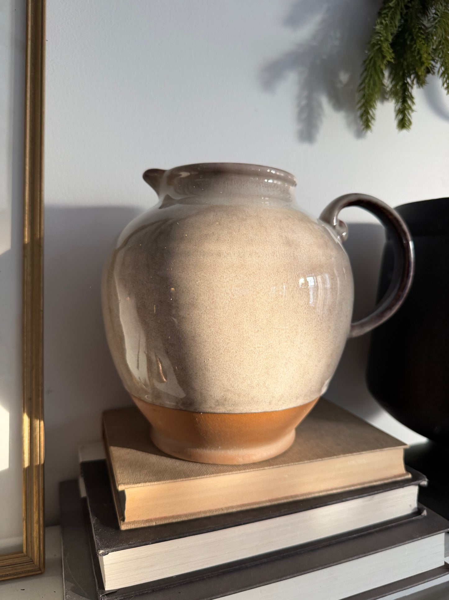 Stoneware Reactive Glaze Pitcher