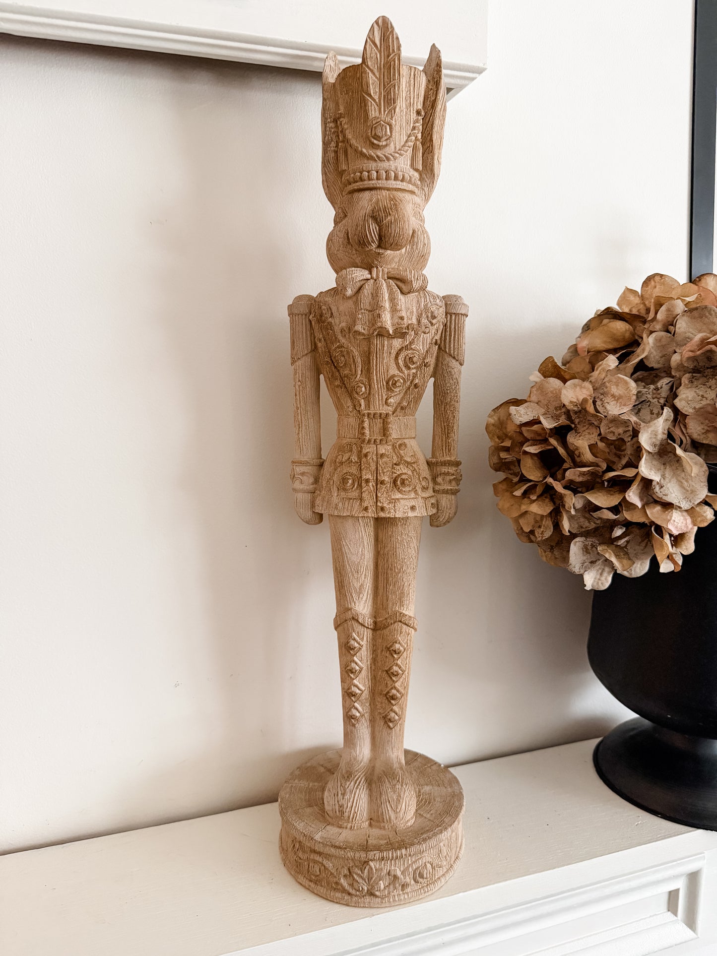 Natural Wood Look Bunny Nutcracker