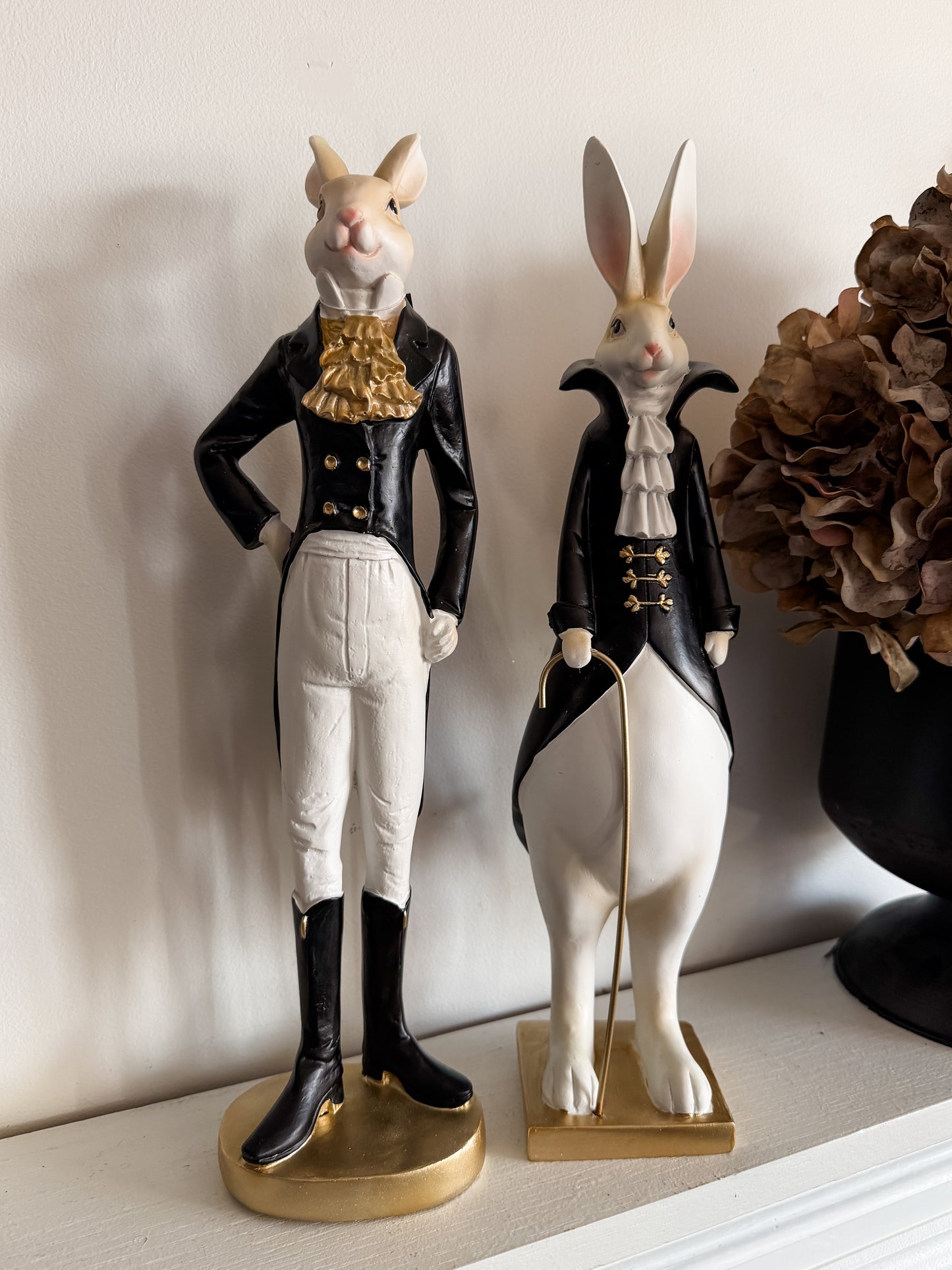 Large Black & Gold Rabbits- Assorted Styles