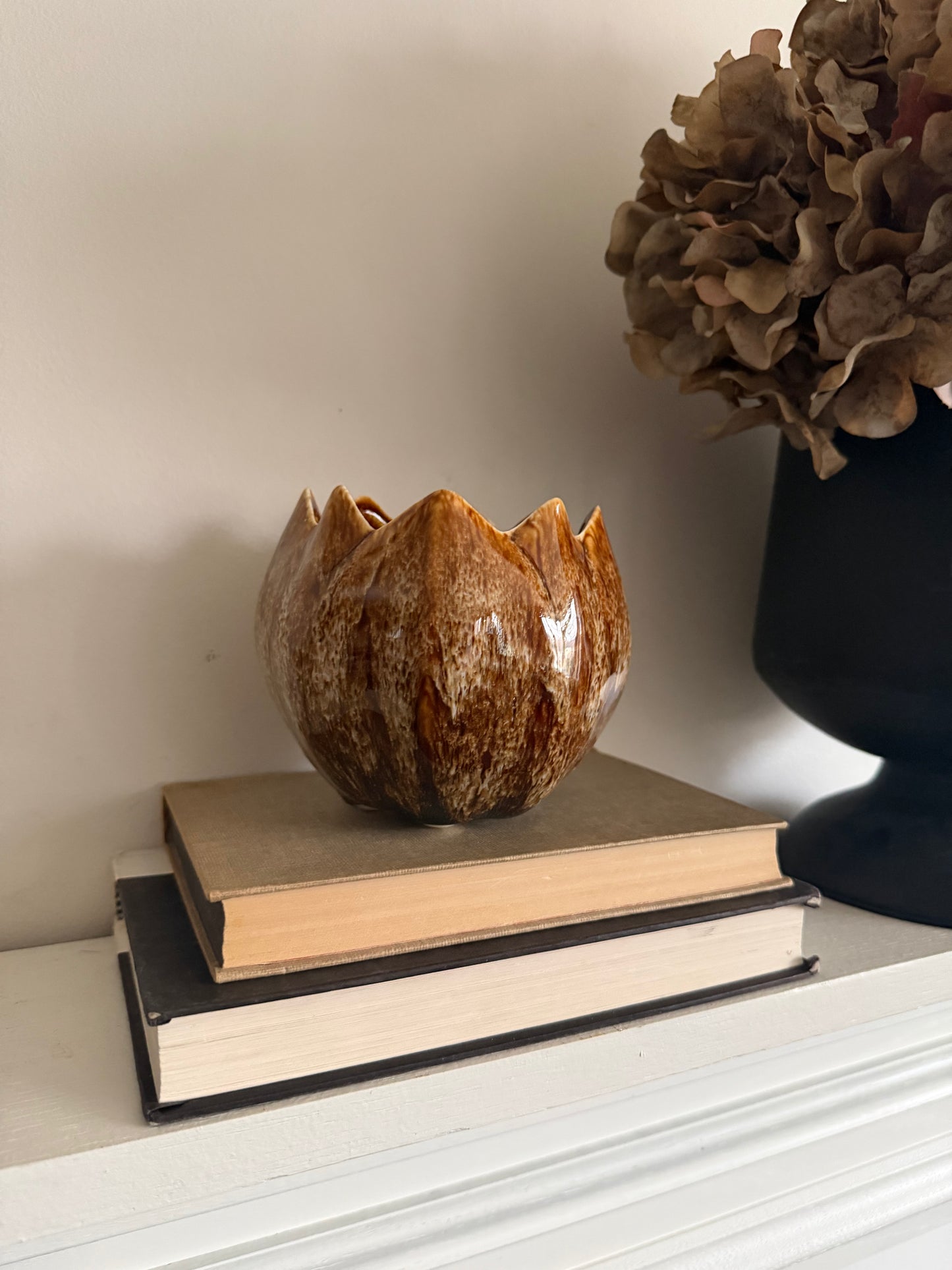 Stoneware Flower Shaped Planter