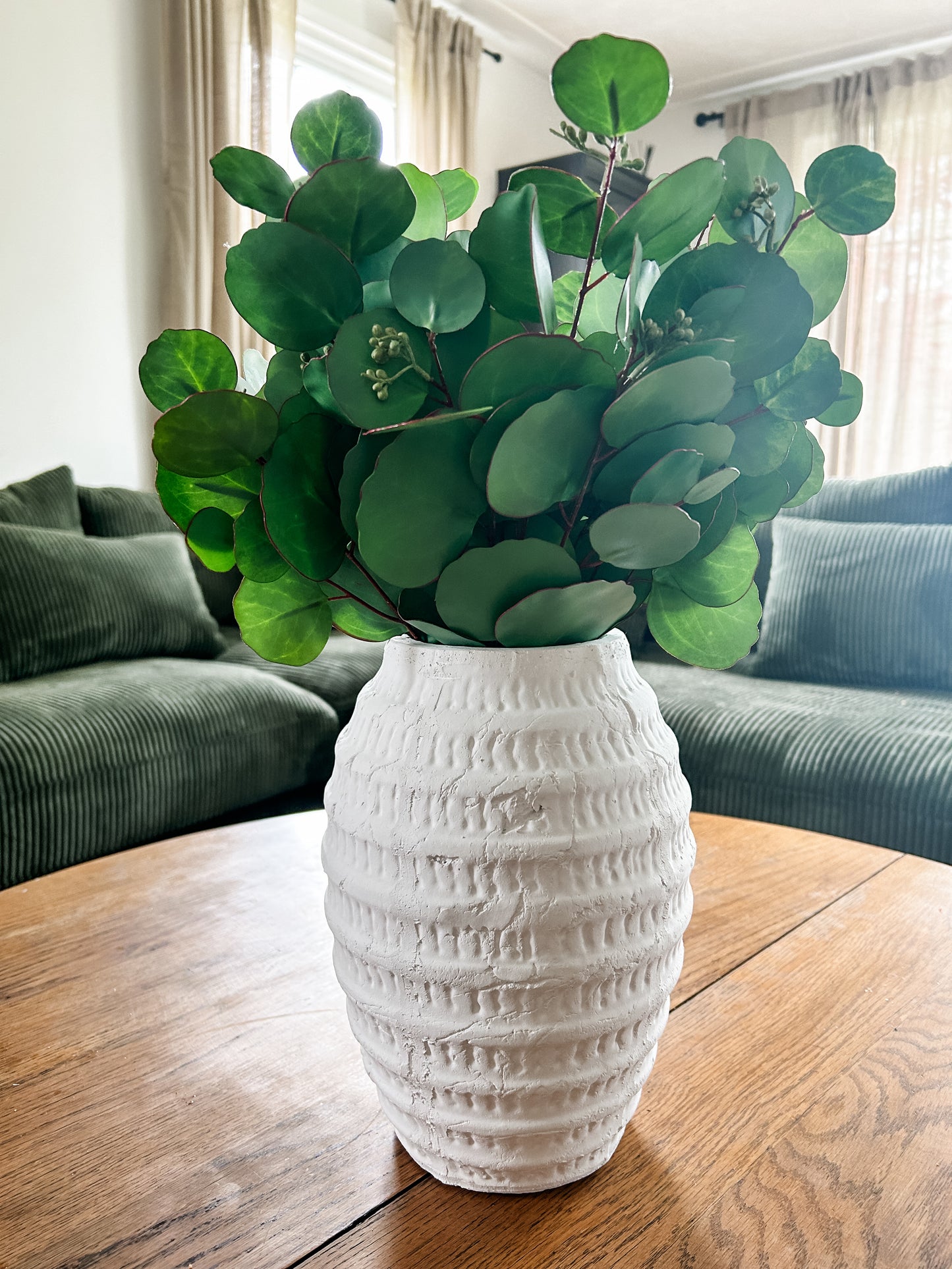 White Wash Antiqued Pottery Vase