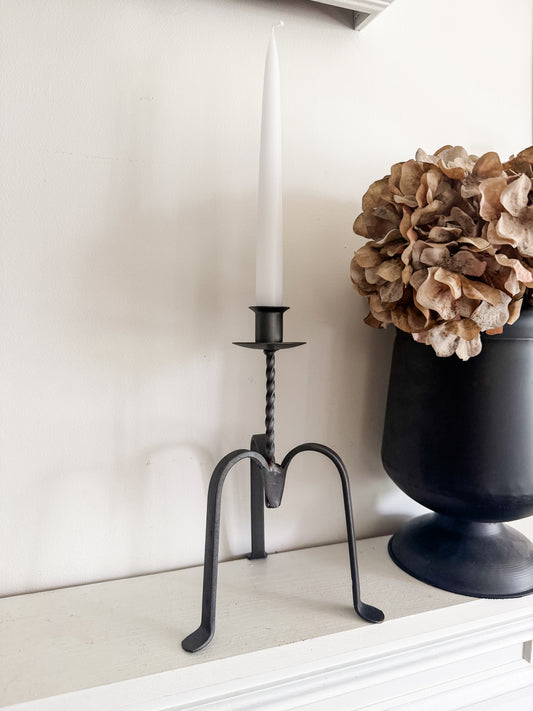 Single Taper Wrought Iron Candle Holder