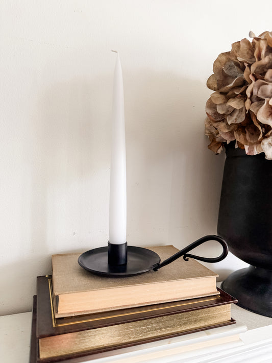 Cast Iron Taper Holder with Handles