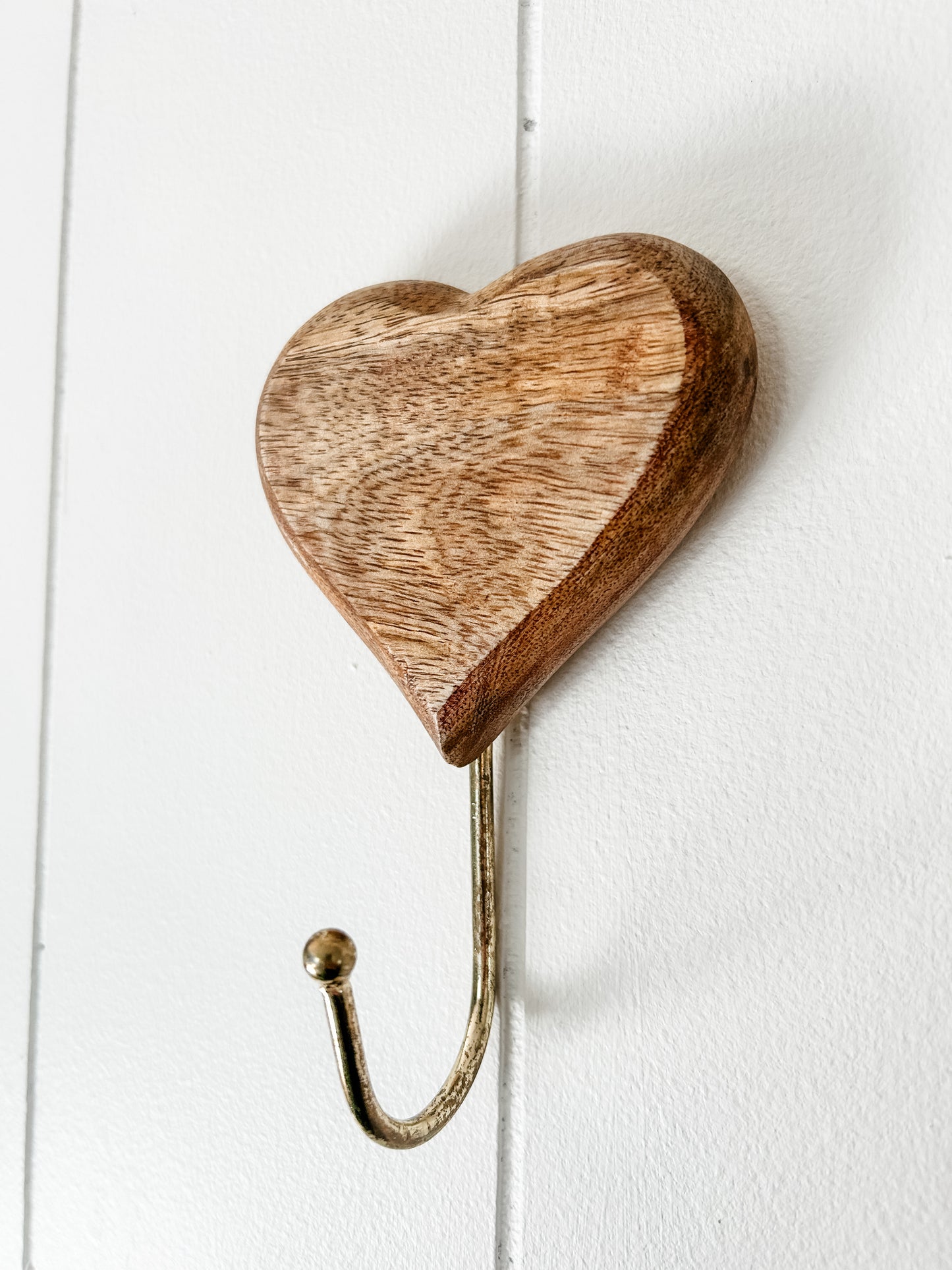 Wood Heart Wall Hook