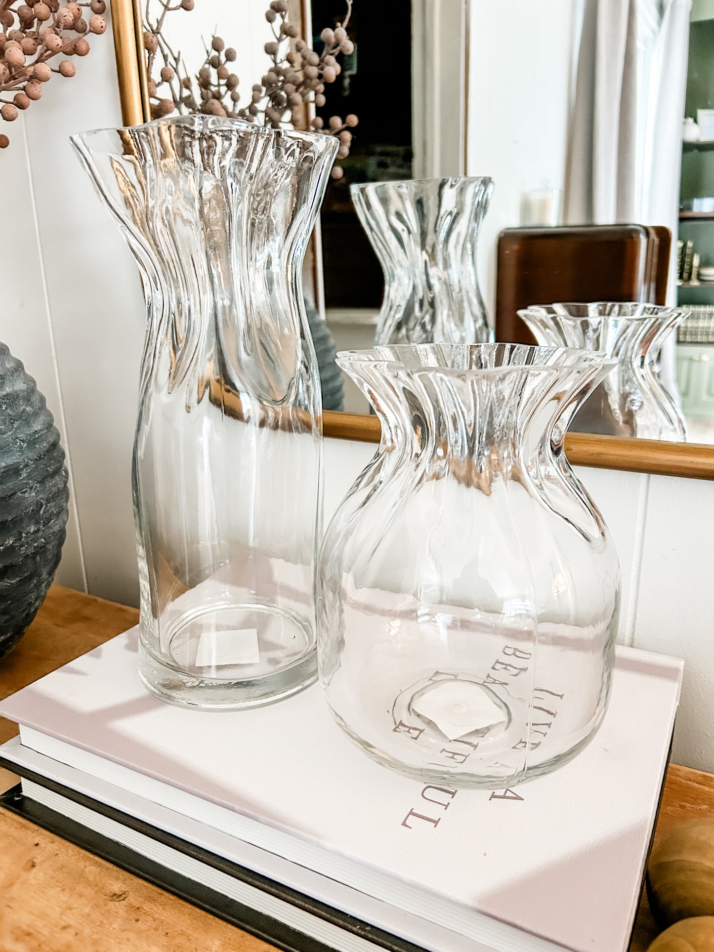 Glass Curvy Vases Assorted Sizes