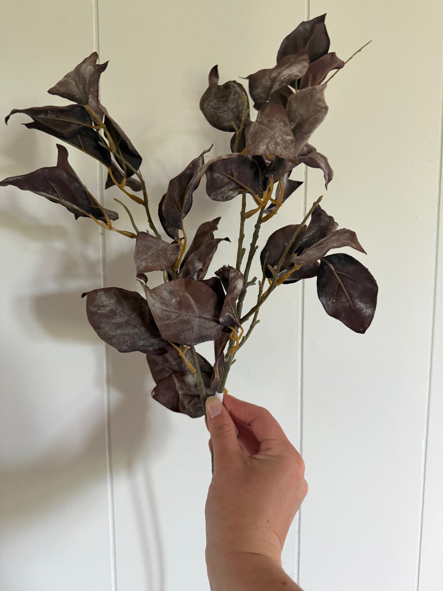 Fall Burgundy Dried Leaf Spray
