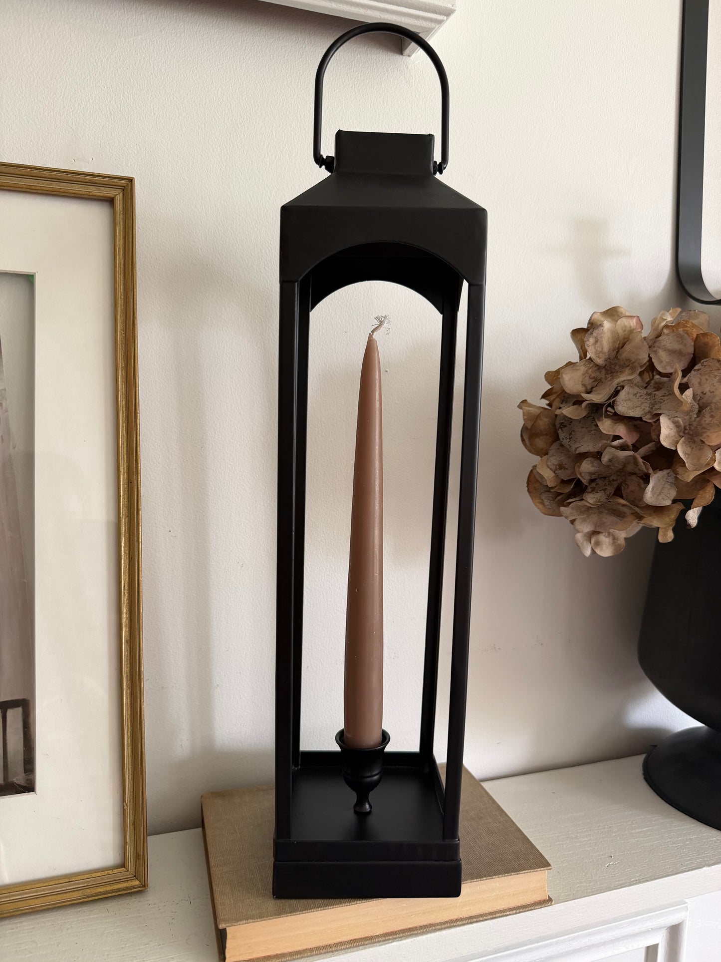 Black Matte Taper Lantern