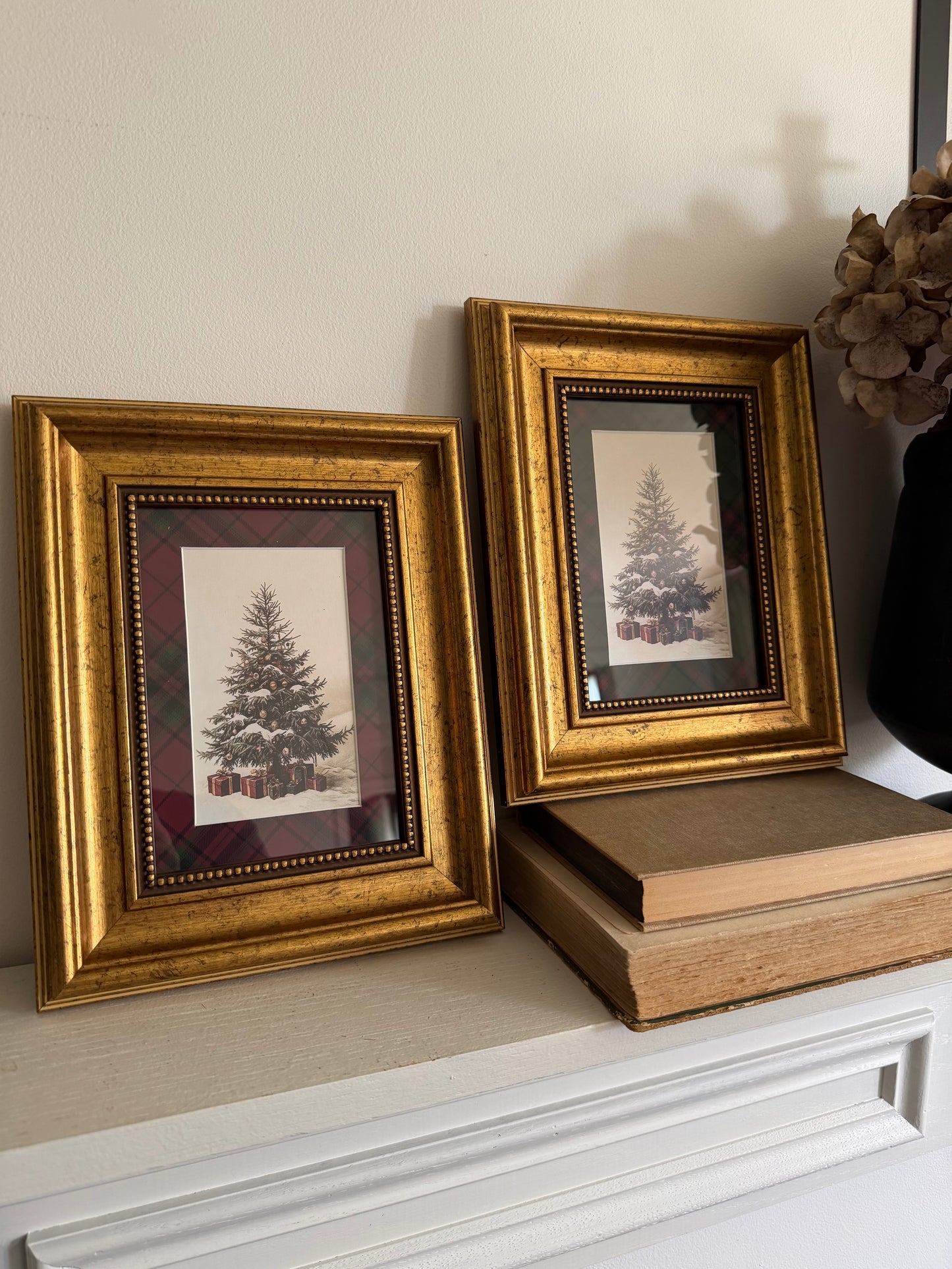 Plaid Christmas Tree Framed Art