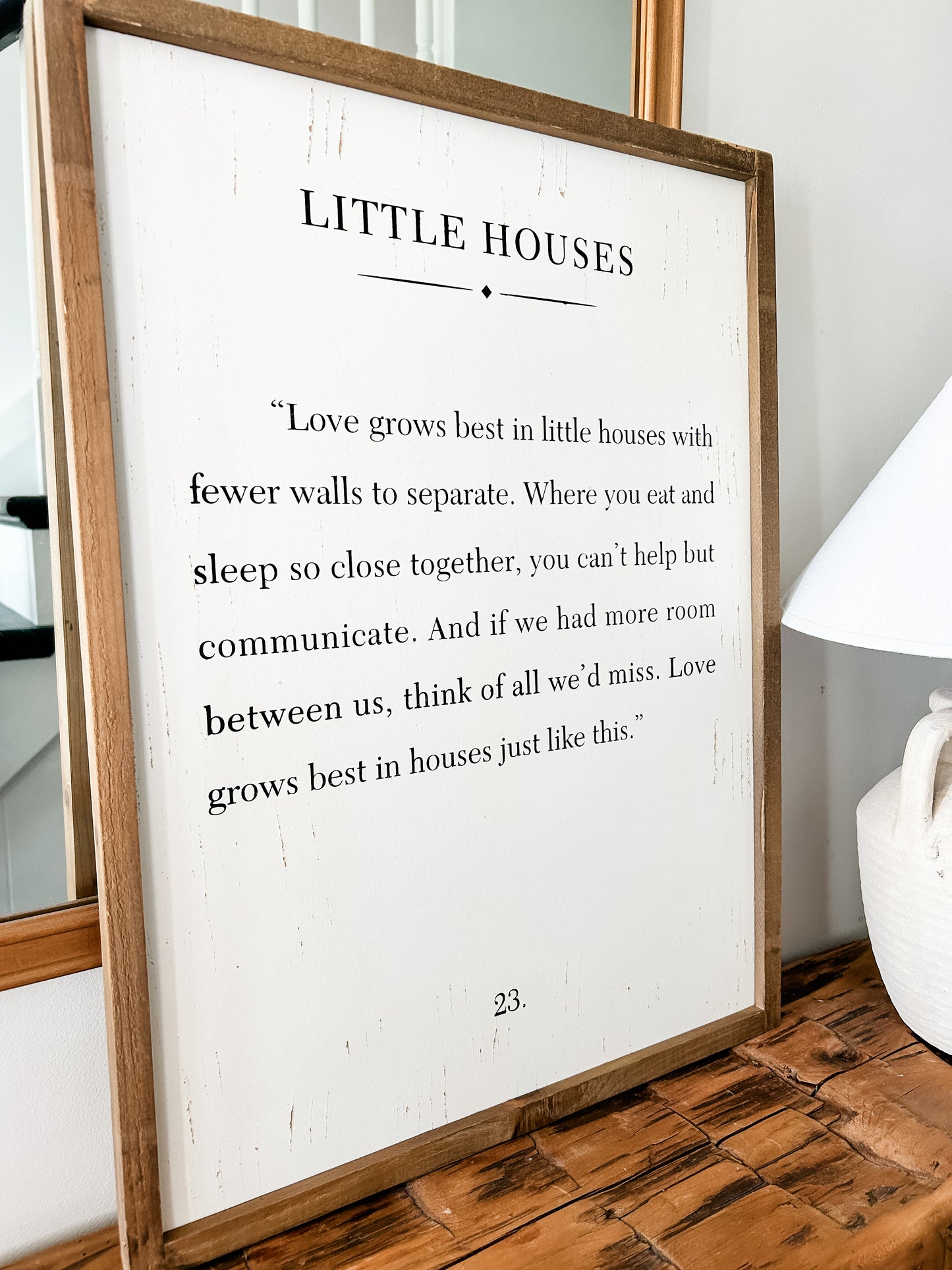 Little Houses Book Page Sign