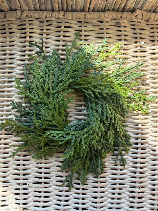 Real Touch Northern White Cedar Taper Wreath