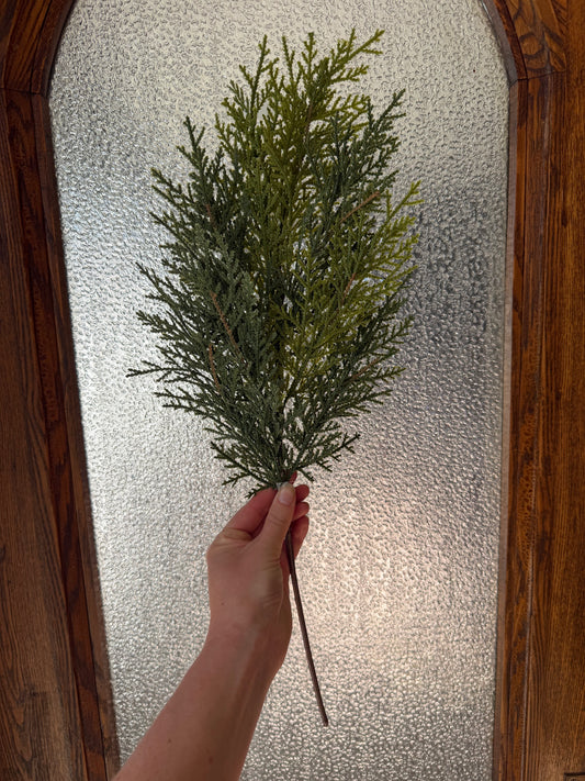 Real Touch Northern White Cedar Spray- 23.5"