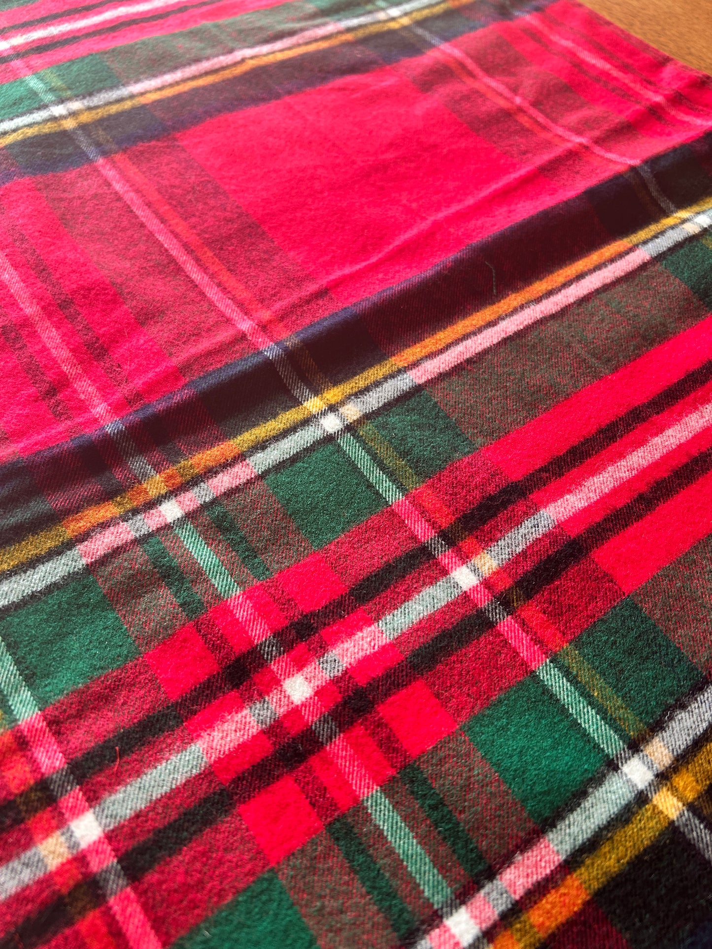 96" Classic Red Flannel Table Runner