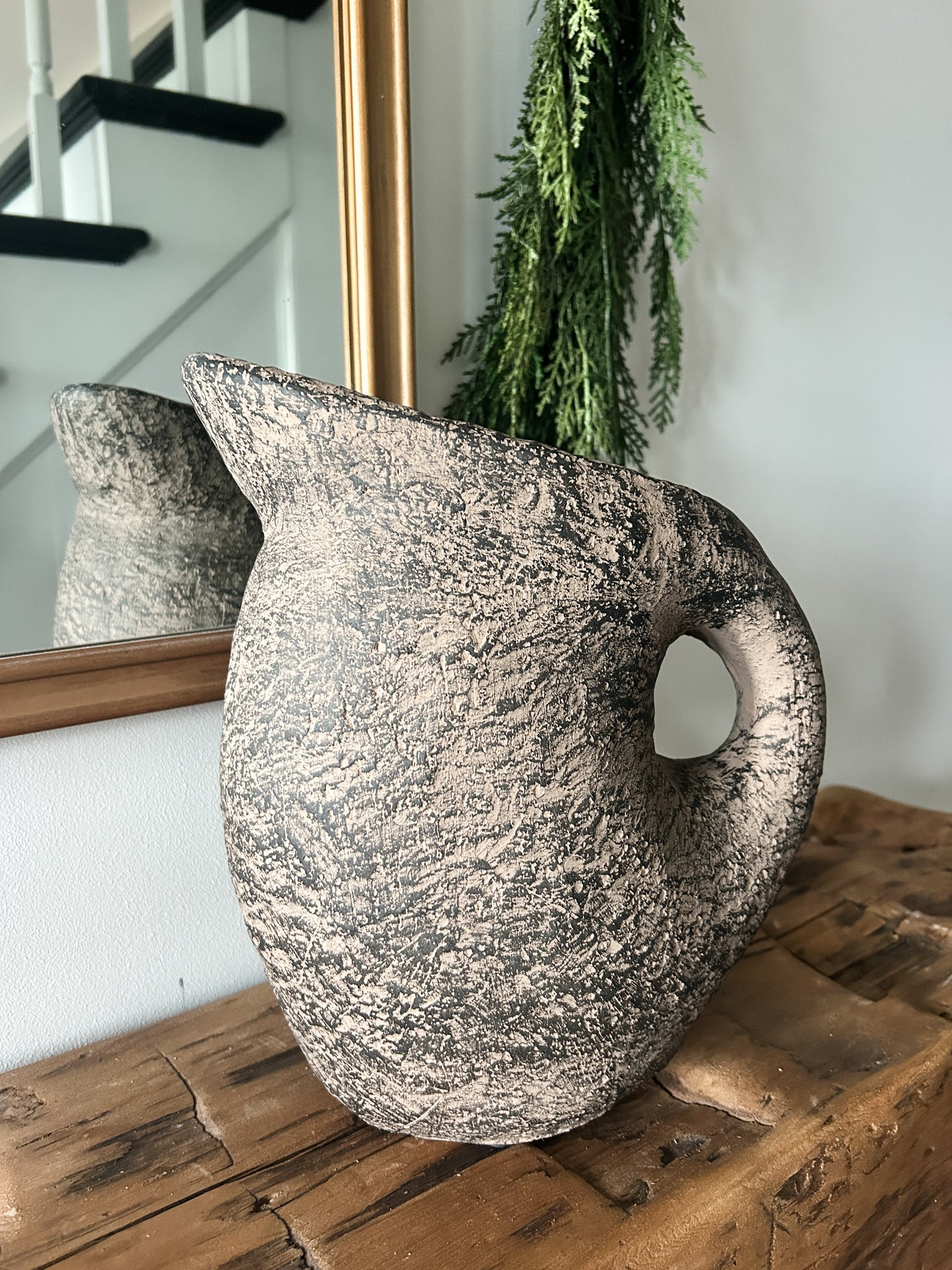 Large Antiqued Texture Pitcher