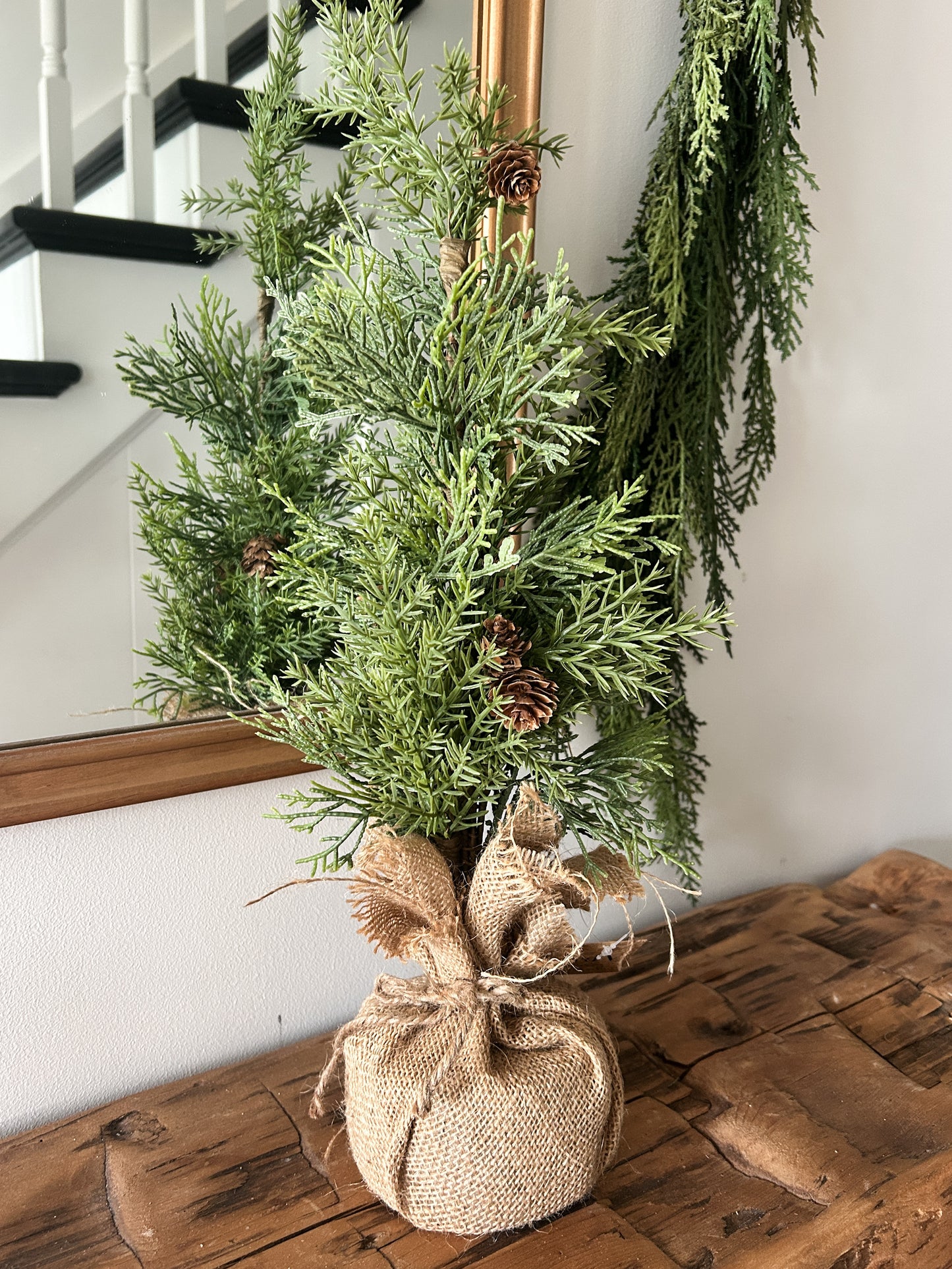 Cedar Burlap Base Tree