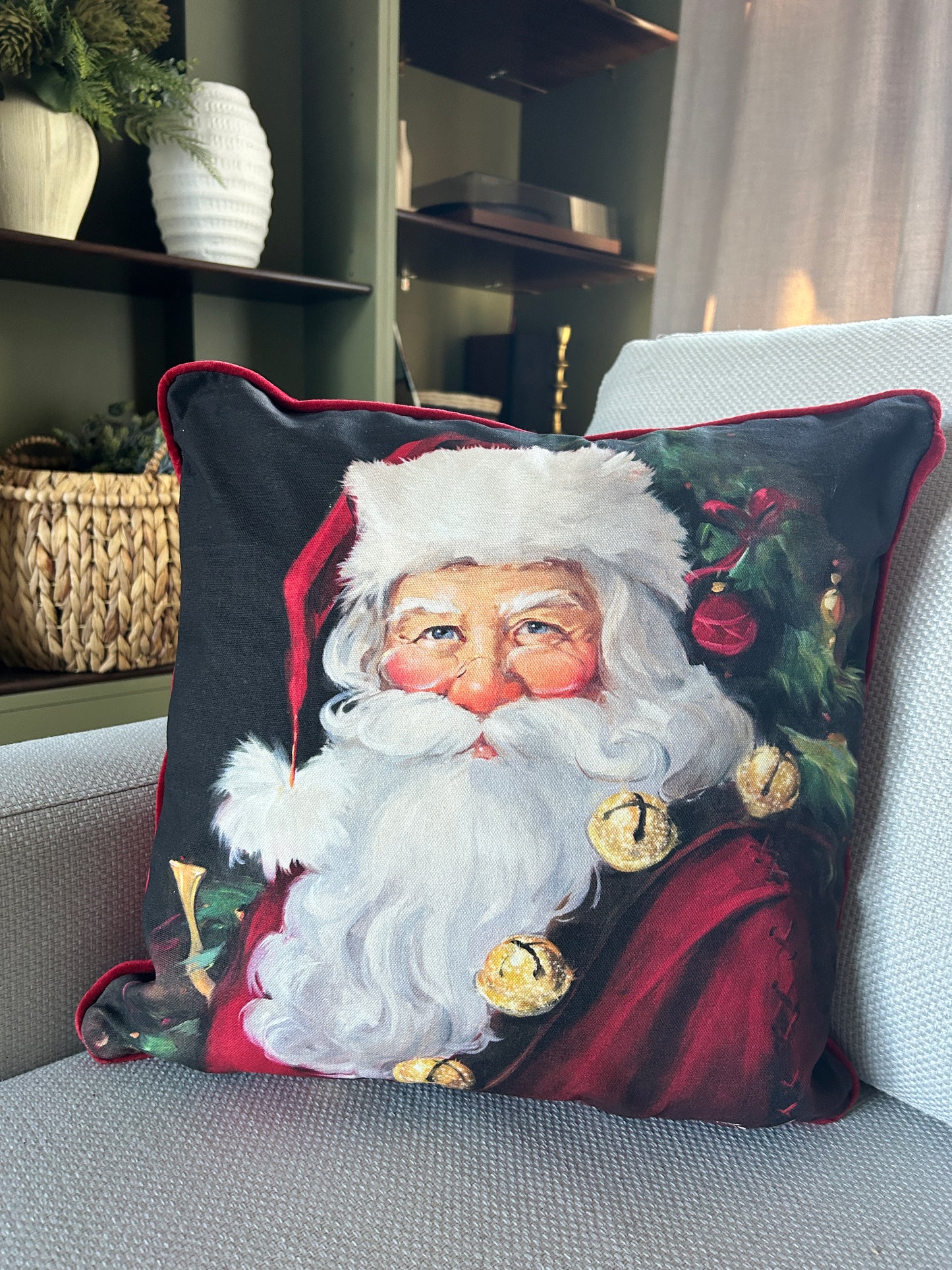 Classic Santa Velvet Pillow