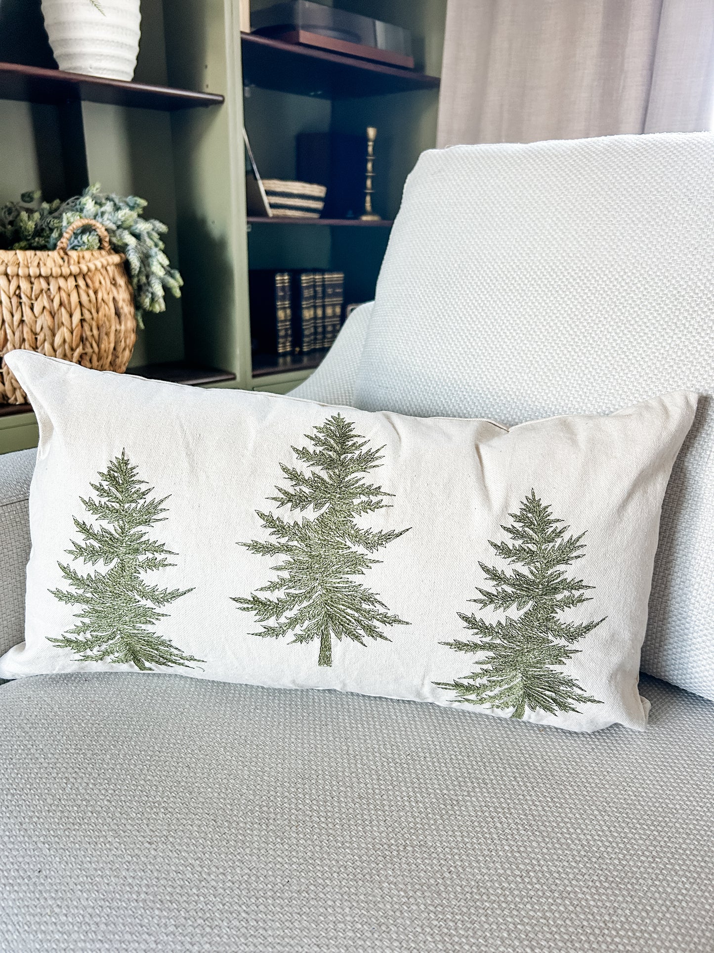 Embroidered Tree Lumbar