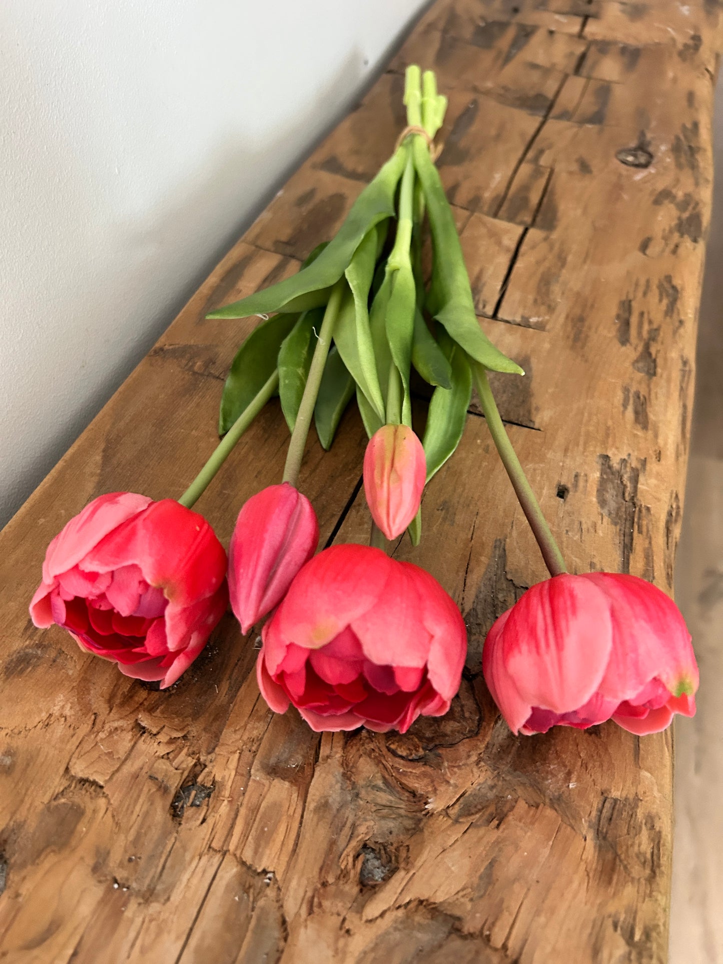 Dark Pink Real Touch Peony & Tulip Bundle