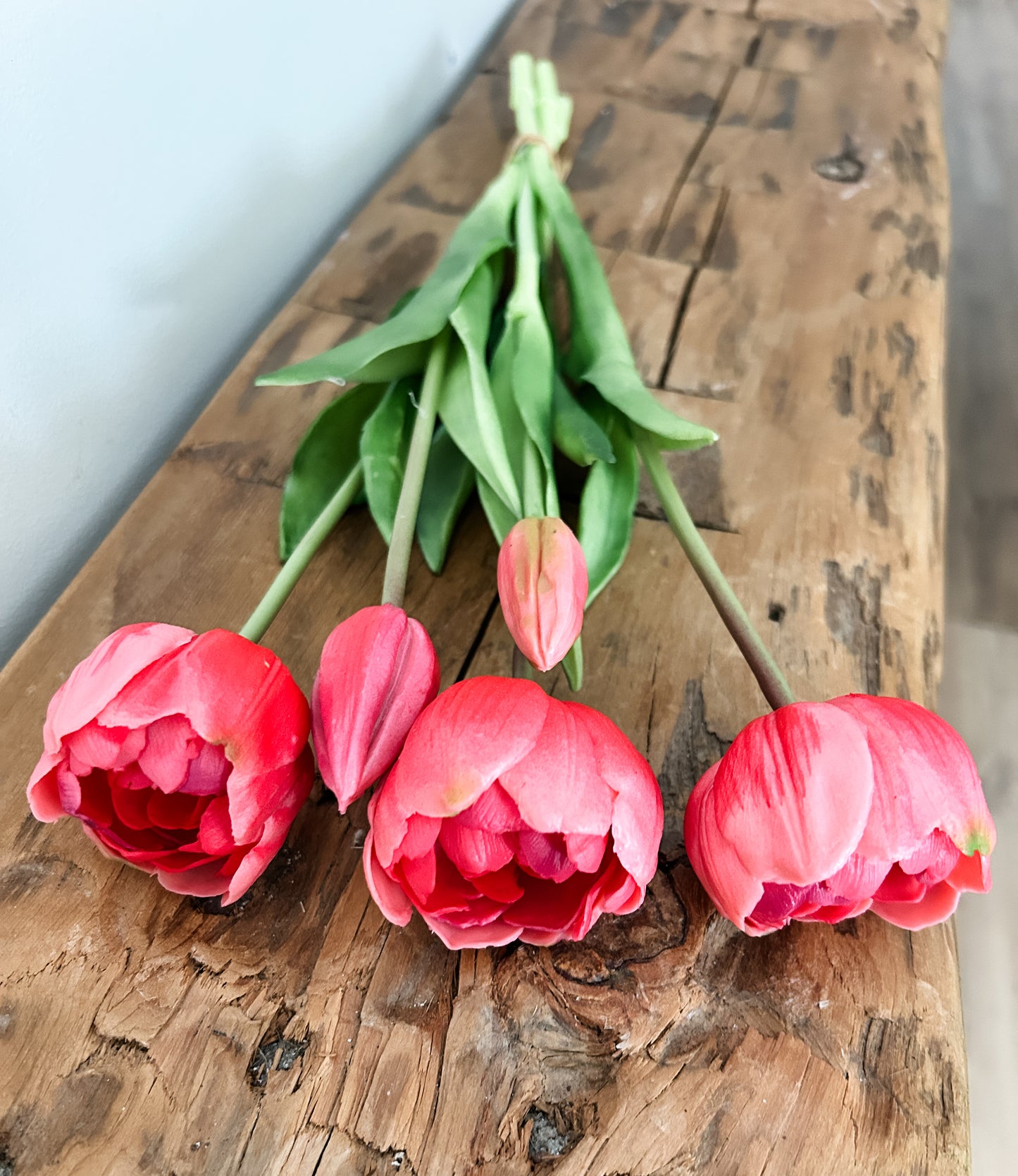 Dark Pink Real Touch Peony & Tulip Bundle