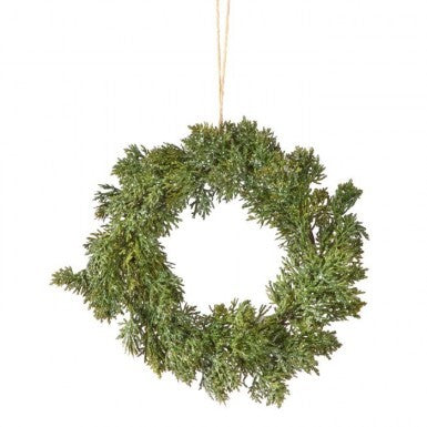 Real Touch Iced Cedar Mini Wreath