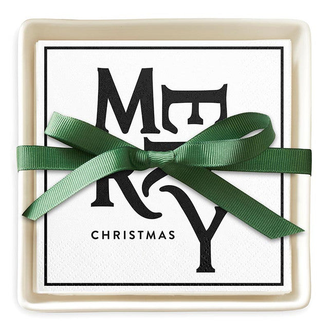 Merry Napkin & Tray Hostess Set