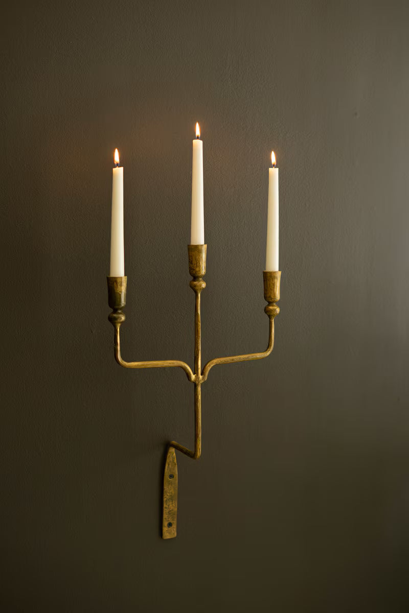 Hand Forged Iron Triple Wall Sconce