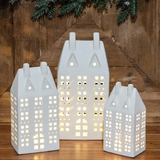 Ceramic LED Plaza House Set