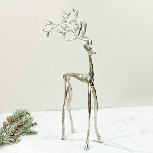 Large Silver Iron Reindeer