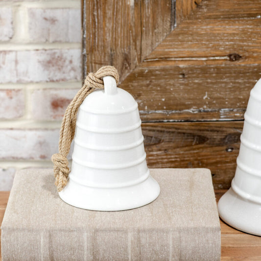 Small White Ceramic Bell