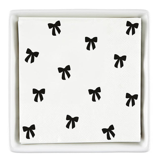 Ribbon Napkin & Ceramic Tray Hostess Gift