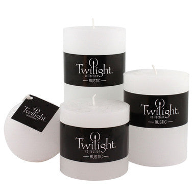 White Pillar Candles Assorted Sizes