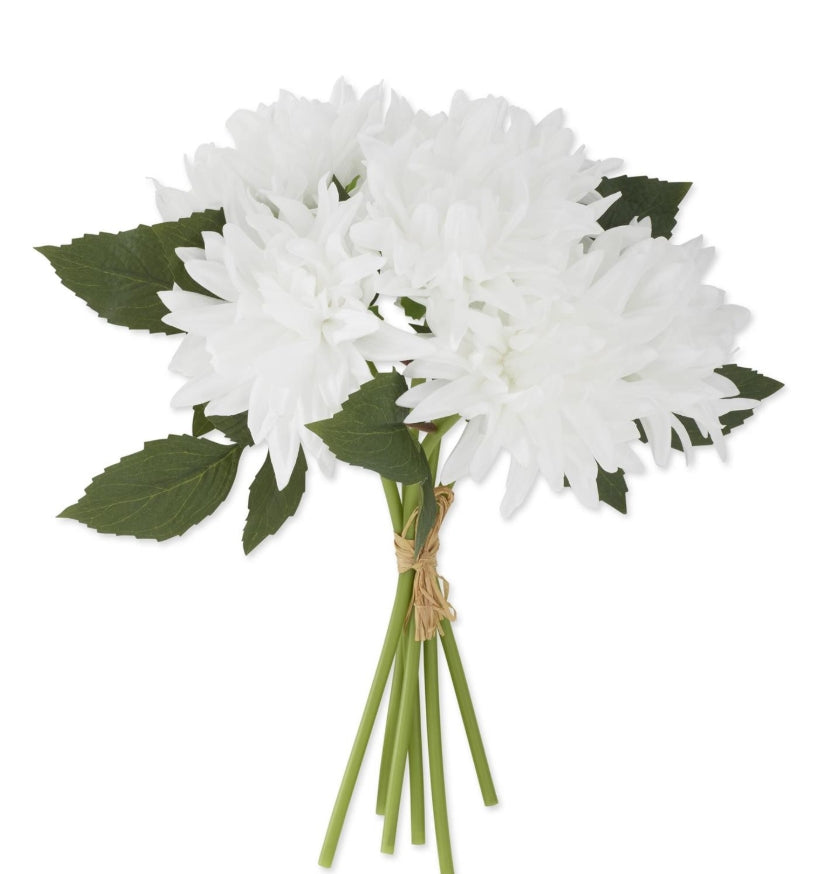 White Real Touch Dahlia Bundle
