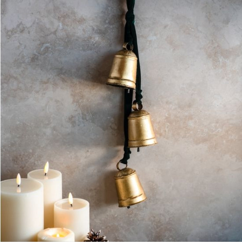 Gold & Green Velvet Hanger