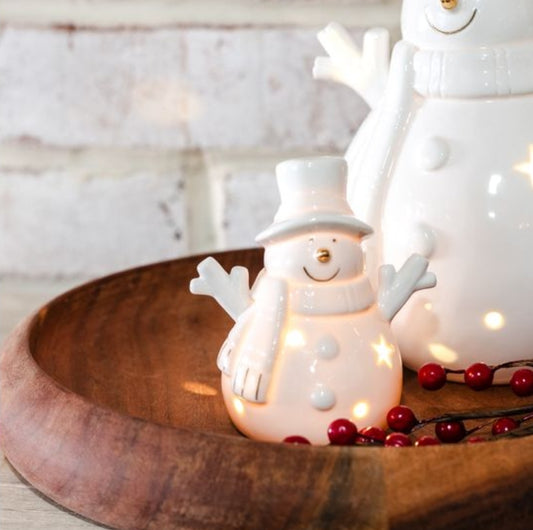 Small Happy LED Snowman