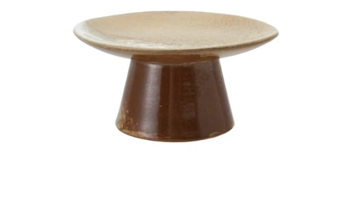 Brown Reactive Glaze Pedestal