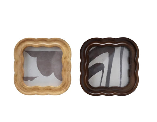 Rubberwood Scallop Mini Frames- Assorted