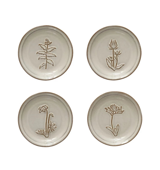 Embossed Flower Tidbit Dish Assorted