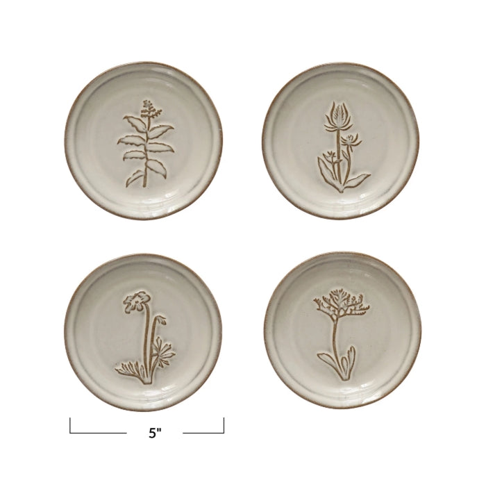 Embossed Flower Tidbit Dish Assorted