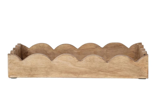 Mango Wood Scallop Tray
