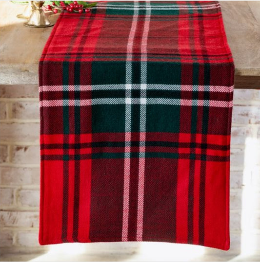 Red Tartan Table Runner